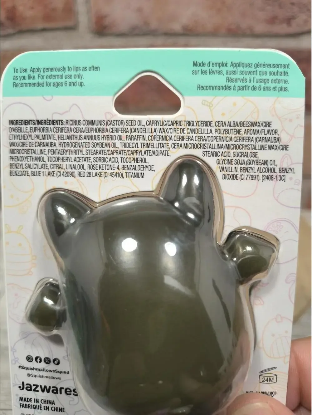 Original Squishmallows Lip Smacker Lip Balm Aldous Blackberry New Sealed Package